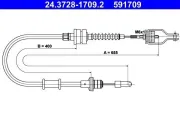 Seilzug, Kupplungsbetätigung ATE 24.3728-1709.2