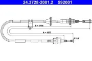 Seilzug, Kupplungsbetätigung ATE 24.3728-2001.2