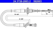 Seilzug, Kupplungsbetätigung ATE 24.3728-2003.2