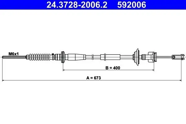 Seilzug, Kupplungsbetätigung ATE 24.3728-2006.2
