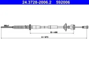 Seilzug, Kupplungsbetätigung ATE 24.3728-2006.2