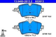 Bremsbelagsatz, Scheibenbremse Vorderachse ATE 13.0460-2613.2