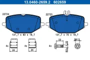 Bremsbelagsatz, Scheibenbremse ATE 13.0460-2659.2