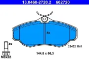 Bremsbelagsatz, Scheibenbremse Vorderachse ATE 13.0460-2720.2