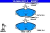 Bremsbelagsatz, Scheibenbremse Vorderachse ATE 13.0460-2817.2 Bild Bremsbelagsatz, Scheibenbremse Vorderachse ATE 13.0460-2817.2