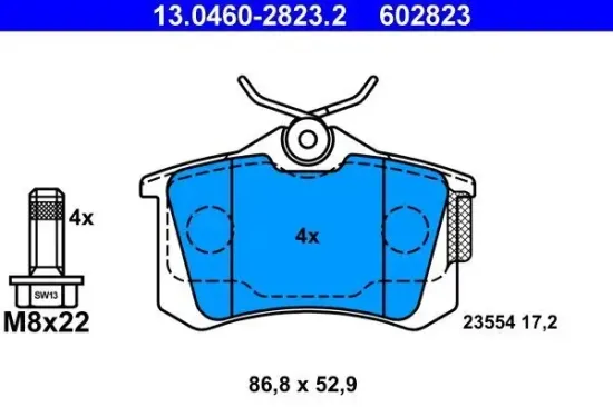 Bremsbelagsatz, Scheibenbremse ATE 13.0460-2823.2 Bild Bremsbelagsatz, Scheibenbremse ATE 13.0460-2823.2