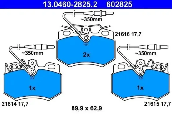 Bremsbelagsatz, Scheibenbremse ATE 13.0460-2825.2 Bild Bremsbelagsatz, Scheibenbremse ATE 13.0460-2825.2