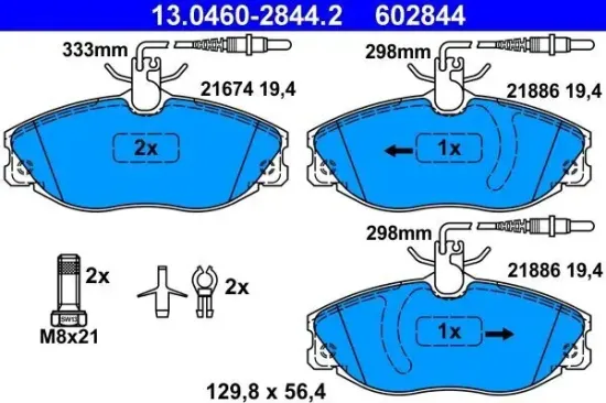 Bremsbelagsatz, Scheibenbremse ATE 13.0460-2844.2 Bild Bremsbelagsatz, Scheibenbremse ATE 13.0460-2844.2