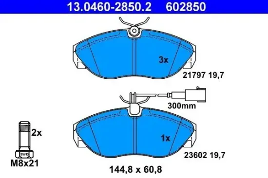 Bremsbelagsatz, Scheibenbremse ATE 13.0460-2850.2 Bild Bremsbelagsatz, Scheibenbremse ATE 13.0460-2850.2