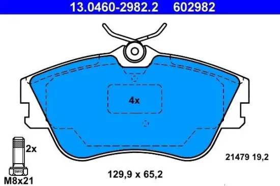 Bremsbelagsatz, Scheibenbremse ATE 13.0460-2982.2 Bild Bremsbelagsatz, Scheibenbremse ATE 13.0460-2982.2