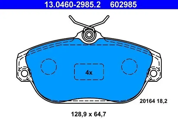 Bremsbelagsatz, Scheibenbremse ATE 13.0460-2985.2