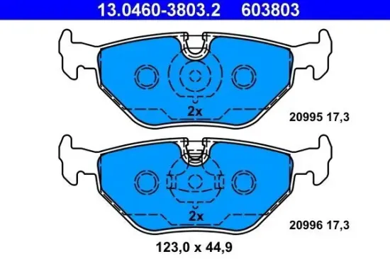 Bremsbelagsatz, Scheibenbremse ATE 13.0460-3803.2 Bild Bremsbelagsatz, Scheibenbremse ATE 13.0460-3803.2