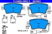 Bremsbelagsatz, Scheibenbremse ATE 13.0460-3862.2