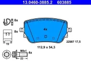 Bremsbelagsatz, Scheibenbremse ATE 13.0460-3885.2