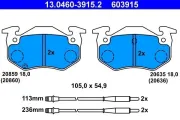 Bremsbelagsatz, Scheibenbremse ATE 13.0460-3915.2