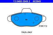 Bremsbelagsatz, Scheibenbremse ATE 13.0460-3949.2