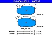 Bremsbelagsatz, Scheibenbremse ATE 13.0460-3952.2