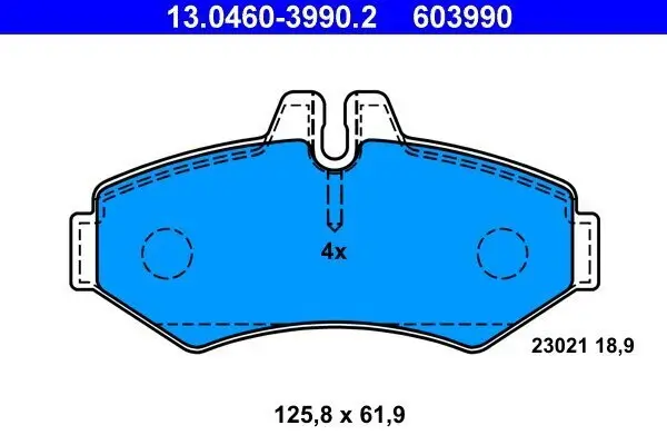 Bremsbelagsatz, Scheibenbremse ATE 13.0460-3990.2