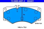 Bremsbelagsatz, Scheibenbremse Vorderachse ATE 13.0460-4401.2