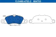 Bremsbelagsatz, Scheibenbremse Vorderachse ATE 13.0460-4703.2