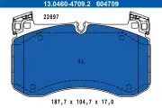 Bremsbelagsatz, Scheibenbremse ATE 13.0460-4709.2