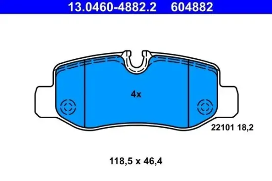 Bremsbelagsatz, Scheibenbremse ATE 13.0460-4882.2 Bild Bremsbelagsatz, Scheibenbremse ATE 13.0460-4882.2