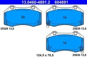Bremsbelagsatz, Scheibenbremse ATE 13.0460-4891.2