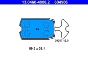 Bremsbelagsatz, Scheibenbremse ATE 13.0460-4906.2