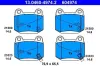 Bremsbelagsatz, Scheibenbremse Hinterachse ATE 13.0460-4974.2 Bild Bremsbelagsatz, Scheibenbremse Hinterachse ATE 13.0460-4974.2