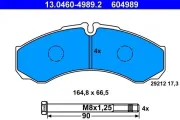 Bremsbelagsatz, Scheibenbremse Vorderachse ATE 13.0460-4989.2