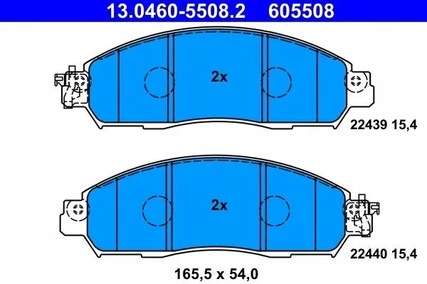 Bremsbelagsatz, Scheibenbremse Vorderachse ATE 13.0460-5508.2