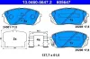 Bremsbelagsatz, Scheibenbremse Vorderachse ATE 13.0460-5647.2 Bild Bremsbelagsatz, Scheibenbremse Vorderachse ATE 13.0460-5647.2