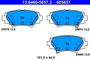 Bremsbelagsatz, Scheibenbremse Hinterachse ATE 13.0460-5657.2