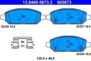 Bremsbelagsatz, Scheibenbremse ATE 13.0460-5673.2