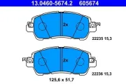 Bremsbelagsatz, Scheibenbremse ATE 13.0460-5674.2