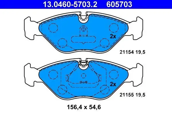 Bremsbelagsatz, Scheibenbremse ATE 13.0460-5703.2