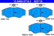 Bremsbelagsatz, Scheibenbremse Vorderachse ATE 13.0460-5718.2