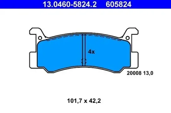 Bremsbelagsatz, Scheibenbremse ATE 13.0460-5824.2 Bild Bremsbelagsatz, Scheibenbremse ATE 13.0460-5824.2