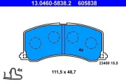 Bremsbelagsatz, Scheibenbremse ATE 13.0460-5838.2