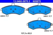 Bremsbelagsatz, Scheibenbremse Vorderachse ATE 13.0460-5875.2