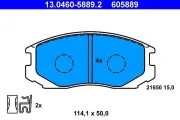 Bremsbelagsatz, Scheibenbremse Vorderachse ATE 13.0460-5889.2