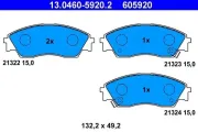 Bremsbelagsatz, Scheibenbremse Vorderachse ATE 13.0460-5920.2