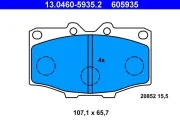 Bremsbelagsatz, Scheibenbremse ATE 13.0460-5935.2