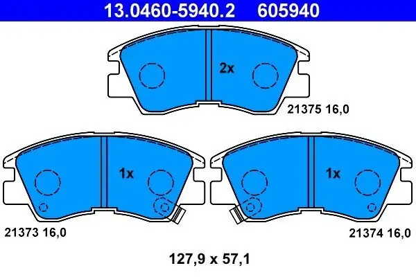 Bremsbelagsatz, Scheibenbremse ATE 13.0460-5940.2