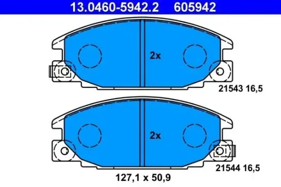 Bremsbelagsatz, Scheibenbremse ATE 13.0460-5942.2 Bild Bremsbelagsatz, Scheibenbremse ATE 13.0460-5942.2