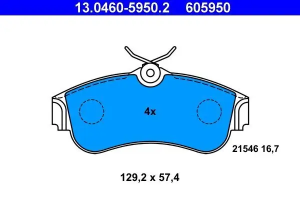 Bremsbelagsatz, Scheibenbremse ATE 13.0460-5950.2