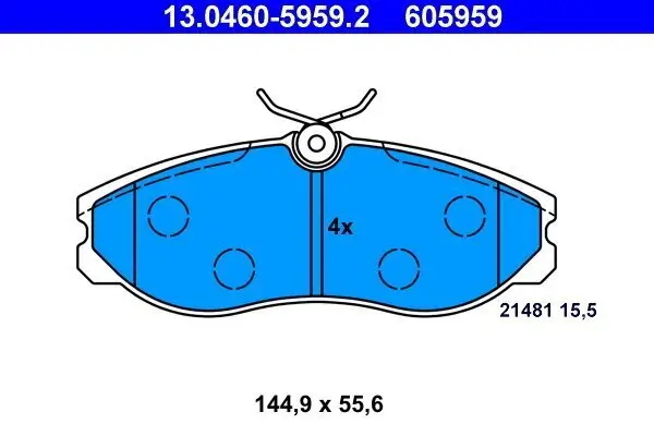 Bremsbelagsatz, Scheibenbremse ATE 13.0460-5959.2