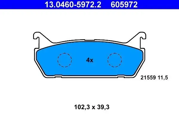 Bremsbelagsatz, Scheibenbremse ATE 13.0460-5972.2