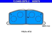 Bremsbelagsatz, Scheibenbremse Vorderachse ATE 13.0460-5976.2