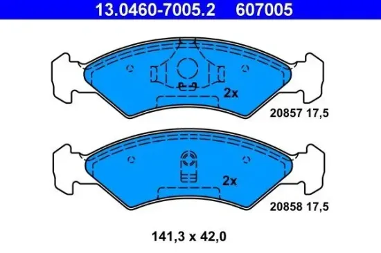 Bremsbelagsatz, Scheibenbremse ATE 13.0460-7005.2 Bild Bremsbelagsatz, Scheibenbremse ATE 13.0460-7005.2